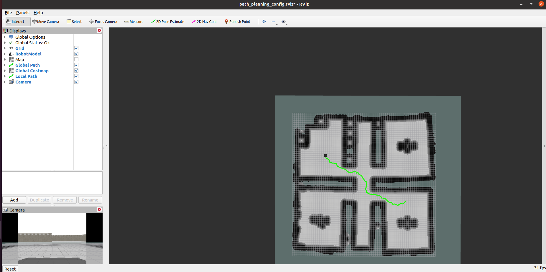 RViz with planned path